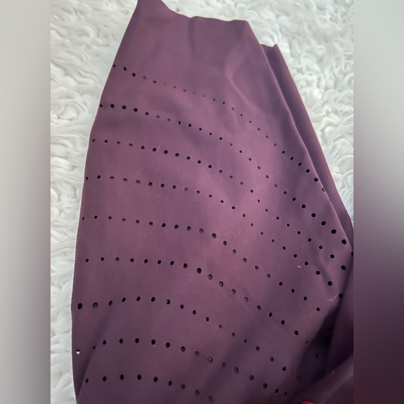 SOLD New Members Mark legging purple plum workout 0455 - Picture 3 of 5